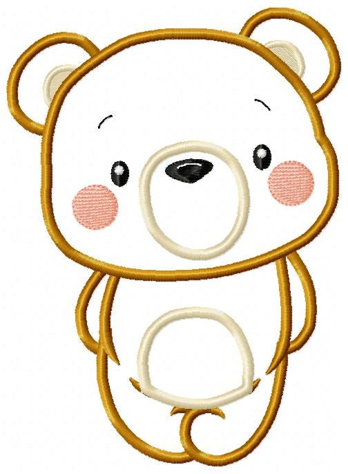 Bear embroidery designs - Teddy bear applique machine embroidery pattern - Baby Boy and girl file - Instant digital download jef pes dst hus