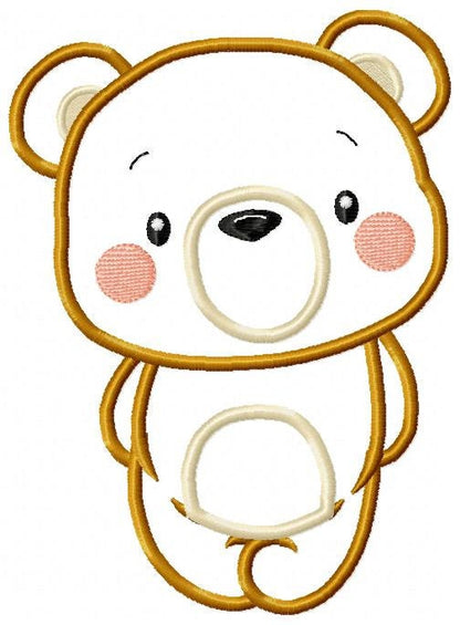 Bear embroidery designs - Teddy bear applique machine embroidery pattern - Baby Boy and girl file - Instant digital download jef pes dst hus