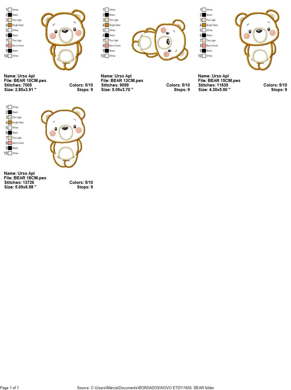 Bear embroidery designs - Teddy bear applique machine embroidery pattern - Baby Boy and girl file - Instant digital download jef pes dst hus