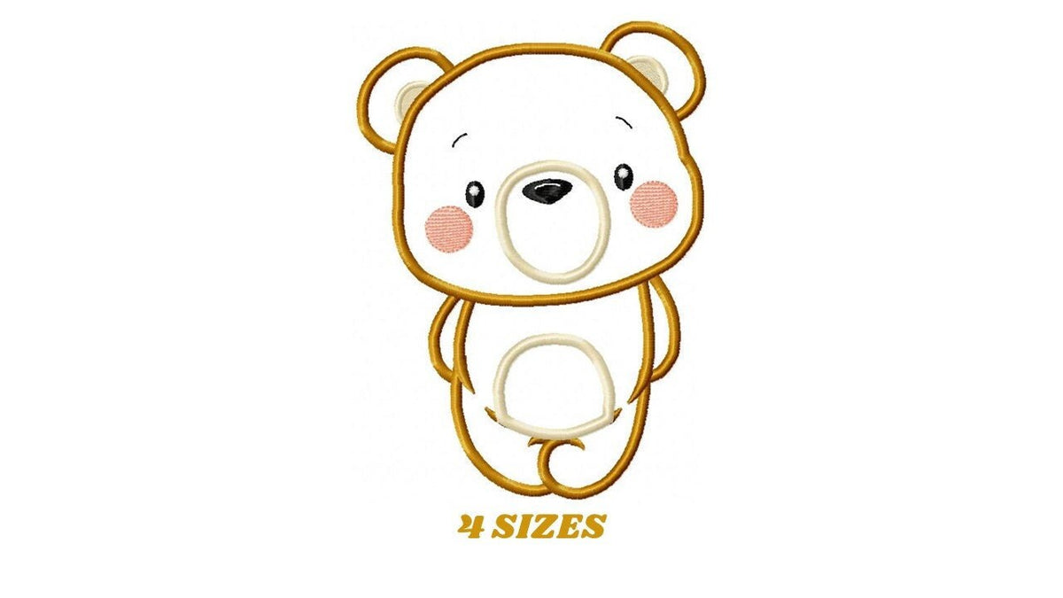Bear embroidery designs - Teddy bear applique machine embroidery pattern - Baby Boy and girl file - Instant digital download jef pes dst hus