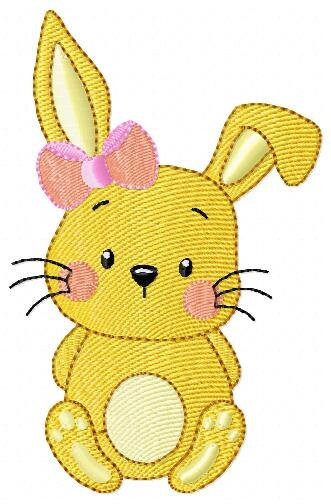 Bunny embroidery design - Rabbit embroidery designs machine embroidery pattern - Baby girl embroidery file - jef pes dst hus vip vp3 Easter Marcia Embroidery