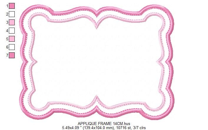 Square Frame embroidery designs set - Monogram Applique Shape Machine embroidery pattern - Rectangle Monogram - Instant digital download pes