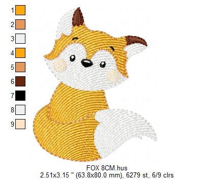 Fox embroidery designs - Red Fox embroidery design machine embroidery pattern - Woodland Animal embroidery file - Red fox design pes jef vp3 Marcia Embroidery