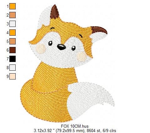 Fox embroidery designs - Red Fox embroidery design machine embroidery pattern - Woodland Animal embroidery file - Red fox design pes jef vp3 Marcia Embroidery
