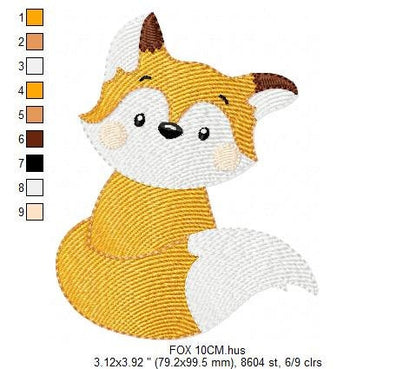 Fox embroidery designs - Red Fox embroidery design machine embroidery pattern - Woodland Animal embroidery file - Red fox design pes jef vp3 Marcia Embroidery