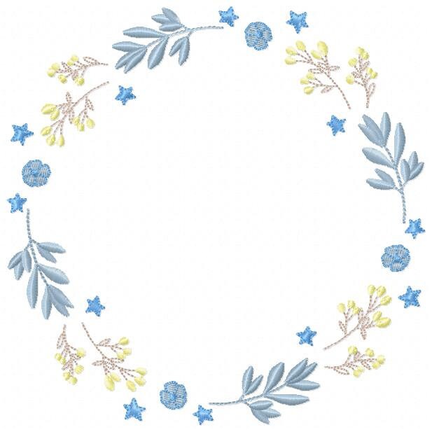 Monogram Frame embroidery designs - Flower embroidery design machine embroidery pattern - Floral embroidery file - baby girl embroidery pes