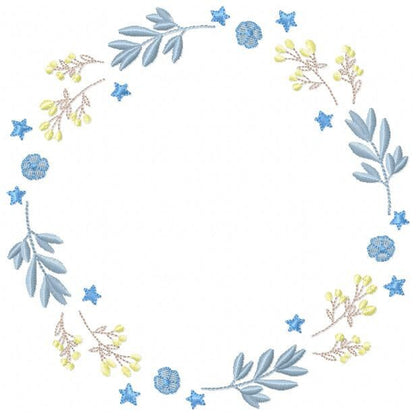 Monogram Frame embroidery designs - Flower embroidery design machine embroidery pattern - Floral embroidery file - baby girl embroidery pes