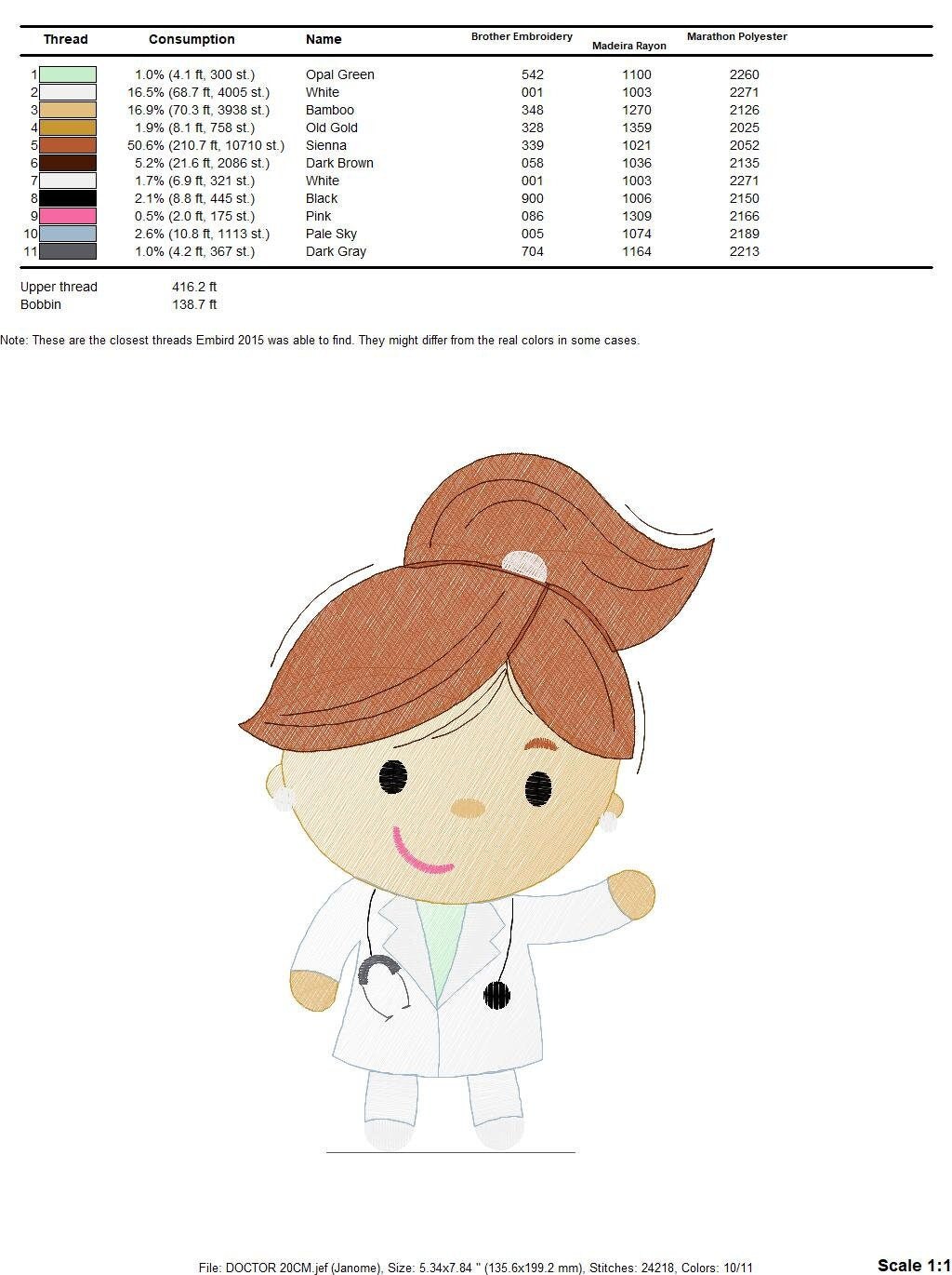 Doctor embroidery designs - Nurse machine embroidery pattern - Hospital staff embroidery file - Health team - Instant digital download pes