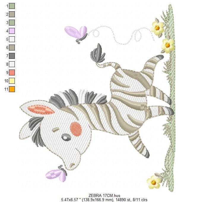 Zebra embroidery designs - Animal embroidery design machine embroidery pattern - Safari embroidery file - instant digital download pes jef