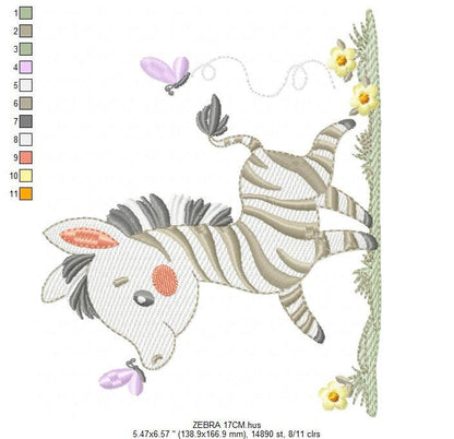 Zebra embroidery designs - Animal embroidery design machine embroidery pattern - Safari embroidery file - instant digital download pes jef