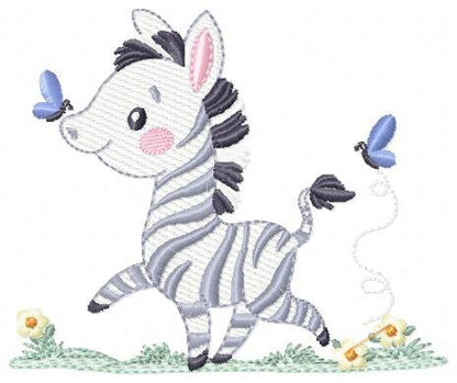 Zebra embroidery designs - Animal embroidery design machine embroidery pattern - Safari embroidery file - instant digital download pes jef