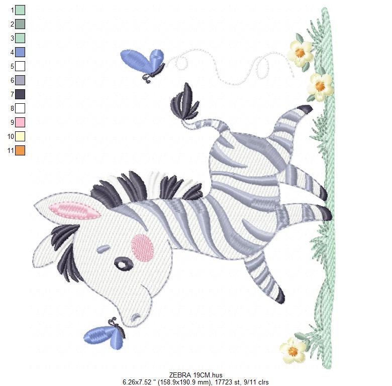 Zebra embroidery designs - Animal embroidery design machine embroidery pattern - Safari embroidery file - instant digital download pes jef