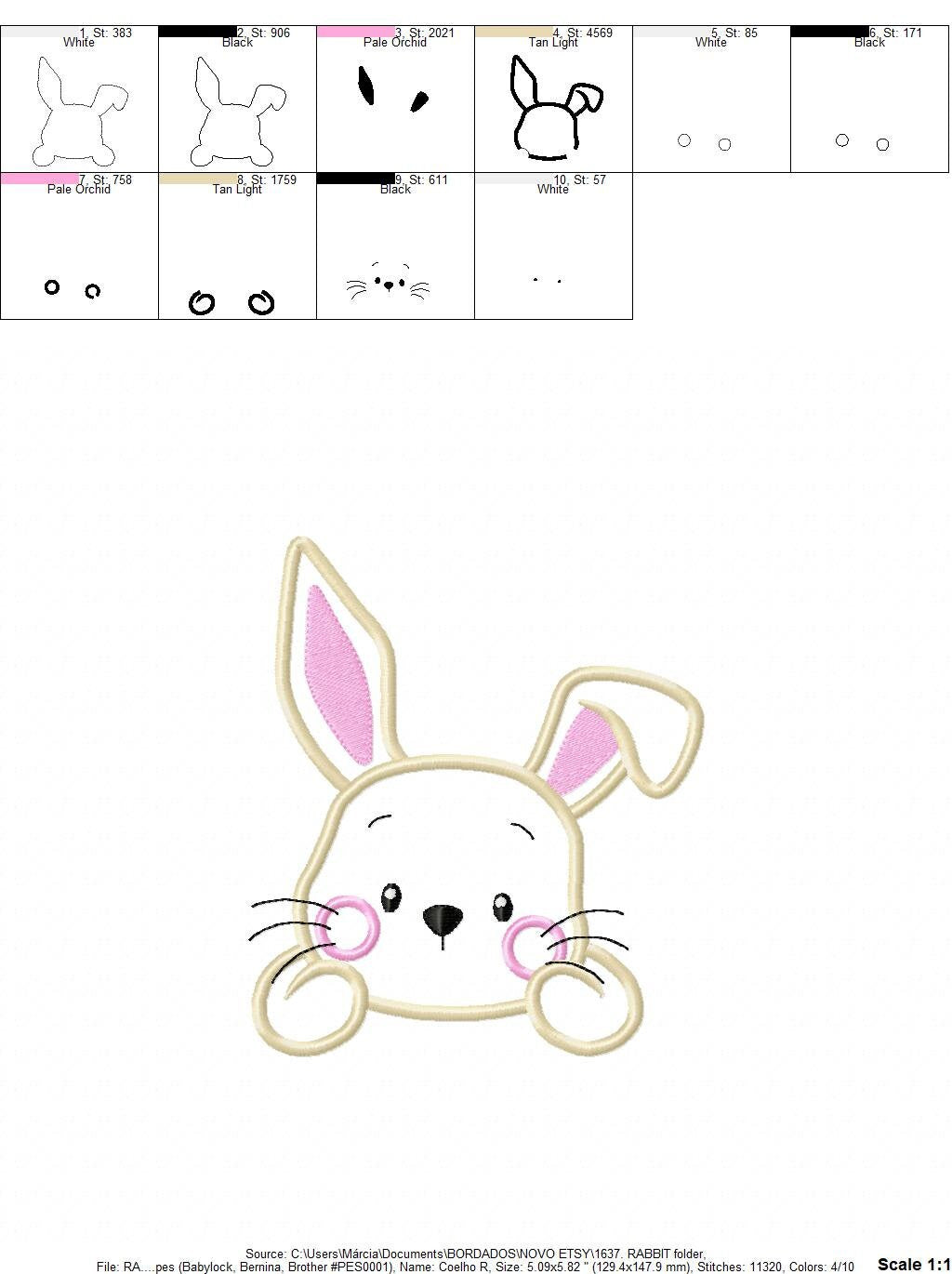Bunny embroidery design - Rabbit embroidery designs machine embroidery pattern - Baby boy embroidery file - Rabbit applique Easter download
