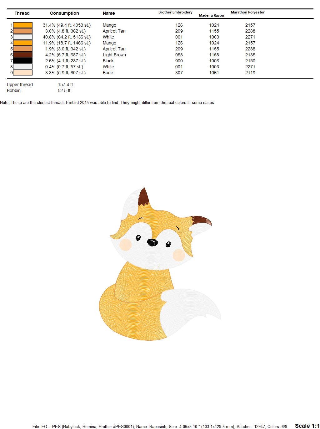 Fox embroidery designs - Red Fox embroidery design machine embroidery pattern - Woodland Animal embroidery file - Red fox design pes jef vp3 Marcia Embroidery