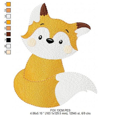Fox embroidery designs - Red Fox embroidery design machine embroidery pattern - Woodland Animal embroidery file - Red fox design pes jef vp3 Marcia Embroidery