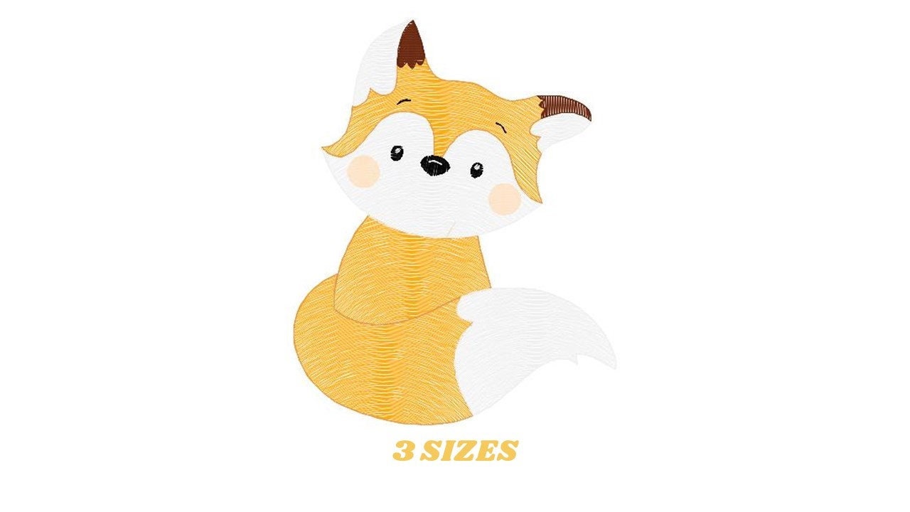 Fox embroidery designs - Red Fox embroidery design machine embroidery pattern - Woodland Animal embroidery file - Red fox design pes jef vp3 Marcia Embroidery