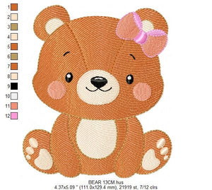 Bear embroidery designs - Teddy embroidery design machine embroidery pattern - Baby Boy embroidery file - instant download pes jef vp3 hus