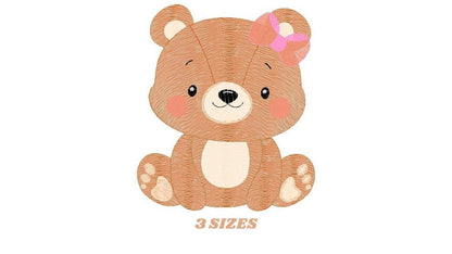Bear embroidery designs - Female Teddy embroidery design machine embroidery pattern - Baby Boy embroidery file - instant download pes jef Marcia Embroidery