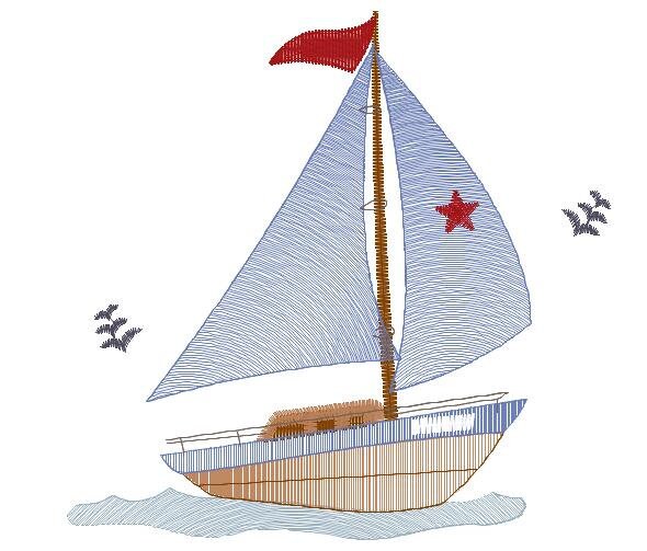 Boat embroidery designs - Sailboat embroidery design machine embroidery pattern - Nautical file instant download - Boat applique design boy Marcia Embroidery