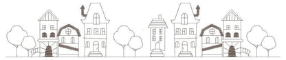 City Skyline embroidery designs - Cities embroidery design machine embroidery pattern - Houses embroidery file - instant download designs