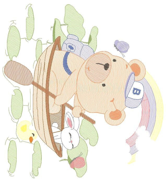 Camping Bear embroidery designs - Sailor bear embroidery design machine embroidery pattern - Boat embroidery file - instant download pes jef Marcia Embroidery