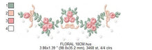 Cargar imagen en el visor de la galería, Flowers embroidery designs - Roses embroidery design machine embroidery pattern - Entwined roses embroidery file - instant download towel
