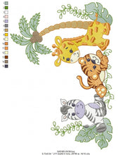 Cargar imagen en el visor de la galería, Safari embroidery designs - Animals embroidery design machine embroidery pattern - Giraffe embroidery file - zebra embroidery tiger design
