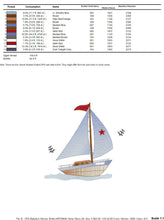 Load image into Gallery viewer, Boat embroidery designs - Sailboat embroidery design machine embroidery pattern - Nautical file instant download - Boat applique design boy
