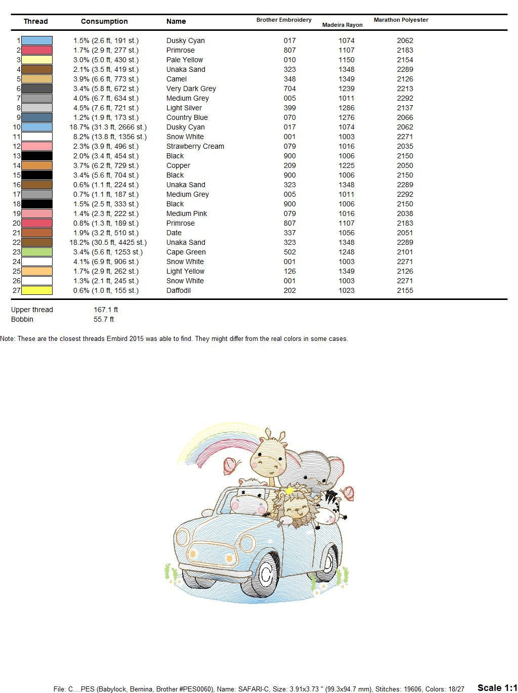Safari animals in a car embroidery designs - Giraffe Zebra Lion Hippo Elephant machine pattern - Baby boy and girl file - Instant download