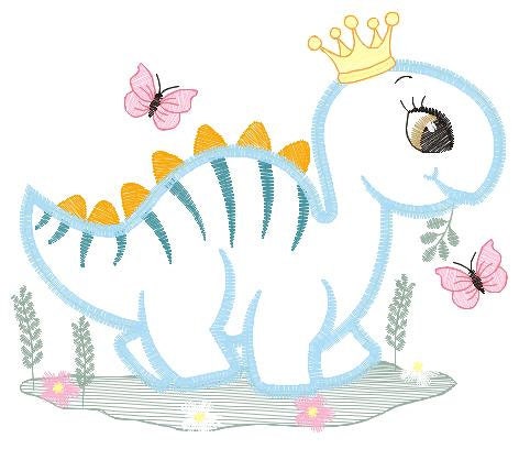 Dinosaur embroidery designs - Baby Boy Dino machine embroidery pattern - Stegosaurus Dinosaur Applique - Instant digital download pes jef