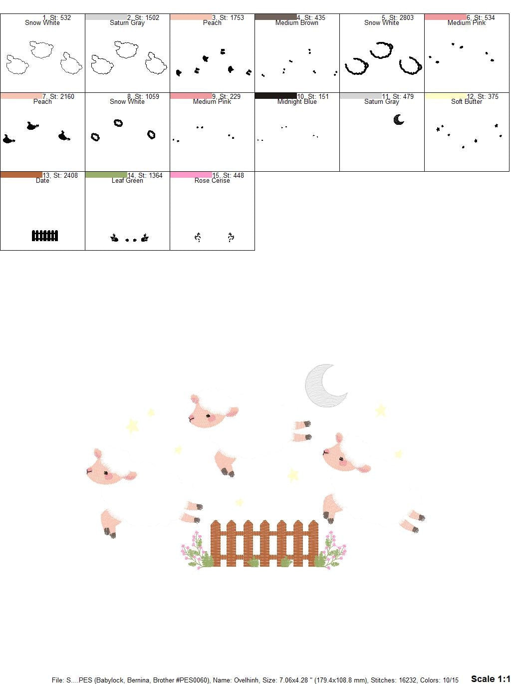 Sheep embroidery design - Lamb embroidery designs machine embroidery pattern - Baby boy embroidery file - counting sheep applique embroidery