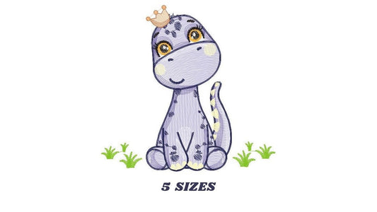 Dinosaur embroidery designs - Dino embroidery design machine embroidery pattern - instant download - Brontosaurus embroidery file pes jef