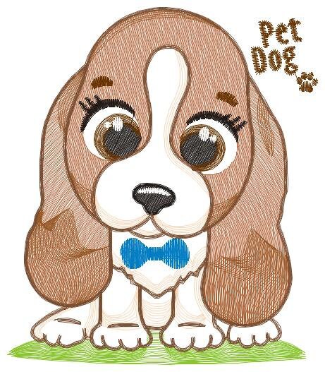 Dogs embroidery designs - Dog embroidery design machine embroidery pattern - Puppy embroidery file -  Basset hound embroidery download pes Marcia Embroidery