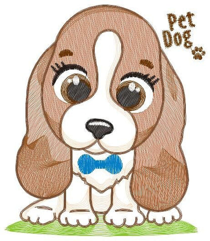 Dogs embroidery designs - Dog embroidery design machine embroidery pattern - Puppy embroidery file -  Basset hound embroidery download pes Marcia Embroidery