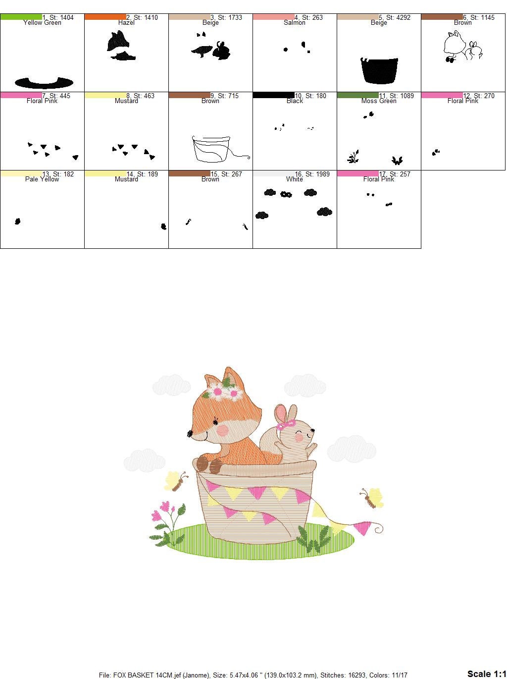 Fox embroidery designs - Red Fox embroidery design machine embroidery pattern - Animal embroidery file - Rabbit Bunny - instant download