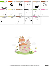 Carica l&#39;immagine nel visualizzatore di Gallery, Fox embroidery designs - Red Fox embroidery design machine embroidery pattern - Animal embroidery file - Rabbit Bunny baby pes jef vp3 hus
