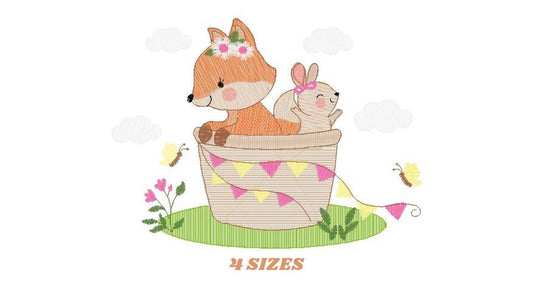 Fox embroidery designs - Red Fox embroidery design machine embroidery pattern - Animal embroidery file - Rabbit Bunny - instant download Marcia Embroidery