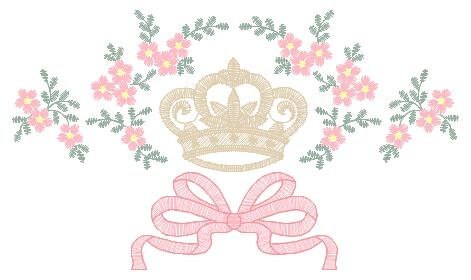 Crown embroidery designs - Laurel Wreath with Crown embroidery design machine embroidery pattern - newborn embroidery file crown design