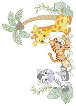 Load image into Gallery viewer, Safari embroidery designs - Animals embroidery design machine embroidery pattern - Giraffe embroidery file - zebra embroidery tiger design
