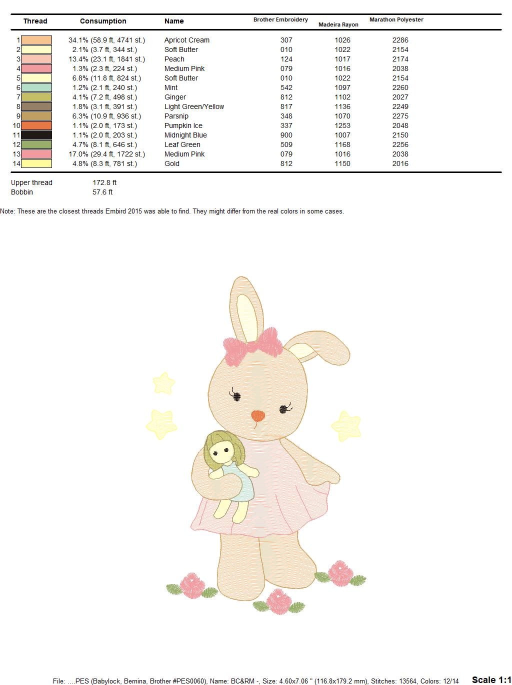 Bunny embroidery design - Rabbit embroidery designs machine embroidery pattern - Baby girl embroidery file - Animal embroidery pes jef hus Marcia Embroidery