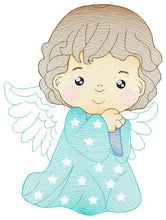 Laden Sie das Bild in den Galerie-Viewer, Angel embroidery designs - Baby girl embroidery design machine embroidery pattern - Angel with wings embroidery file - instant download pes
