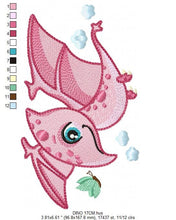 Cargar imagen en el visor de la galería, Dinosaur embroidery designs - Dino embroidery design machine embroidery pattern - instant download - Baby boy embroidery file pterodactyl
