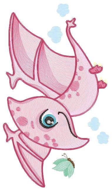 Dinosaur embroidery designs - Dino embroidery design machine embroidery pattern - instant download - Baby boy embroidery file pterodactyl