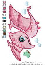 Cargar imagen en el visor de la galería, Dinosaur embroidery designs - Dino embroidery design machine embroidery pattern - instant download - Baby boy embroidery file pterodactyl
