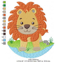 Cargar imagen en el visor de la galería, Lion embroidery designs - Safari embroidery design machine embroidery pattern - Baby boy embroidery file - Lion king embroidery download jef
