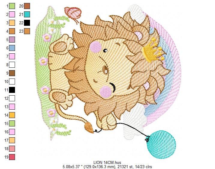 Lion embroidery designs - Safari wild animal machine embroidery pattern - Baby boy file - Lion king with crown - Instant download pes jef - Marcia Embroidery