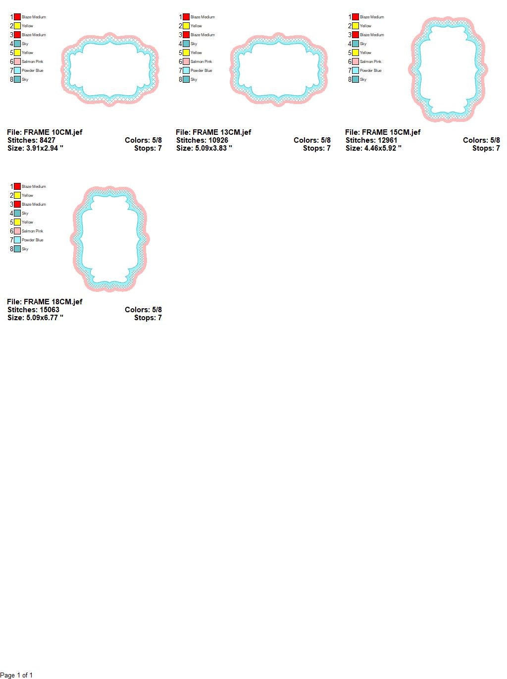 Frame embroidery designs set - Frame Applique Design Shape Embroidery Machine embroidery pattern - Monogram quilt instant download digital