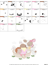 Carica l&#39;immagine nel visualizzatore di Gallery, Sleeping baby embroidery design - Baby girl embroidery design machine embroidery pattern - Newborn embroidery file nursery  instant download
