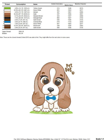 Dogs embroidery designs - Dog embroidery design machine embroidery pattern - Puppy embroidery file -  Basset hound embroidery download pes Marcia Embroidery