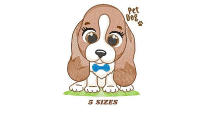 Dogs embroidery designs - Dog embroidery design machine embroidery pattern - Puppy embroidery file -  Basset hound embroidery download pes Marcia Embroidery